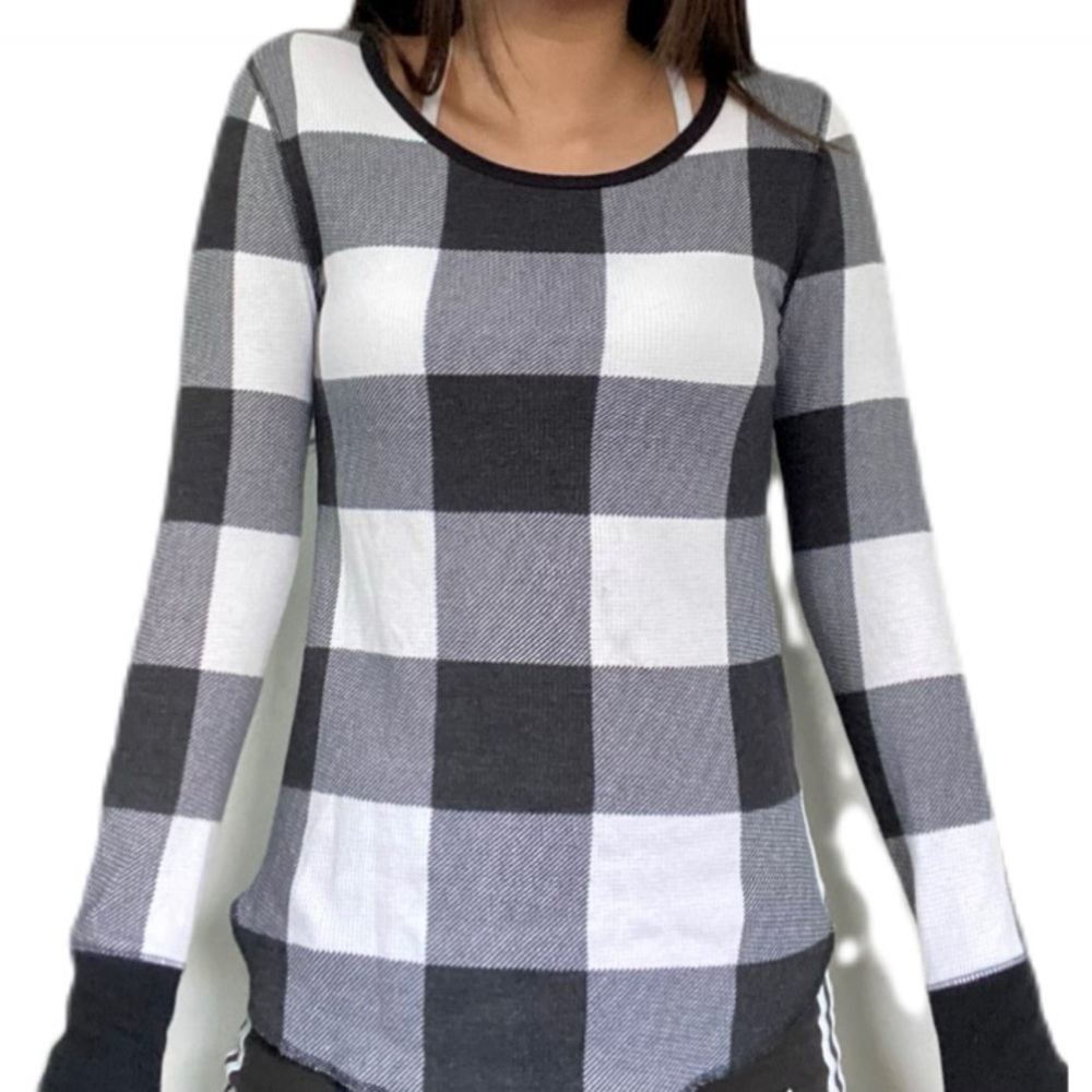 Black And White, Flannel Long-Sleeved Shirt